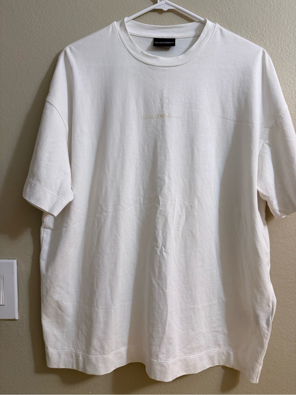 Emporio Armani Off-White Minimal Logo Crewneck Tee